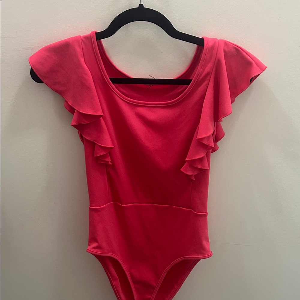 Pink Ruffled Bodysuit